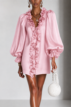 Ottilie | Ruffled puff-sleeve mini dress 3