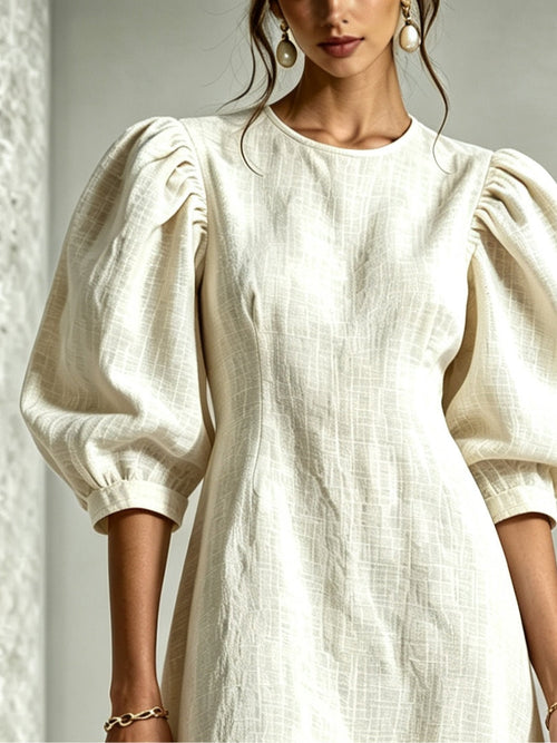Blanche | Floral-hem puff-sleeve mini dress 2