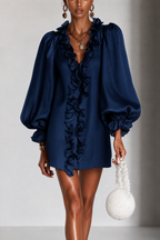 Antoinette | Ruffled puff-sleeve mini dress 4