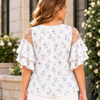 Anabel | Ditsy floral pleated layered blouse 3