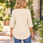 Barbara | Embroidered henley tunic 3