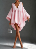 Beryl | Cold-shoulder balloon-sleeve mini dress 1