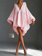 Beryl | Cold-shoulder balloon-sleeve mini dress 4