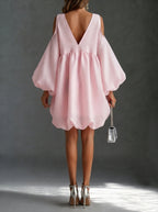 Beryl | Cold-shoulder balloon-sleeve mini dress 3