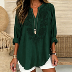 Judith | Embroidered split V-neck tunic 3