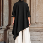 Geraldine | Draped high neck asymmetrical tunic 3