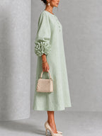 Sienna | Floral-cuff midi dress 2