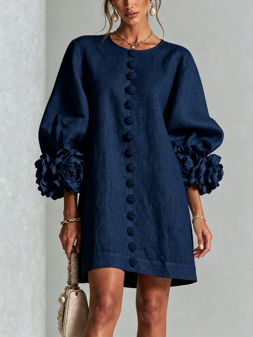 Alinta | Rosette-cuff mini dress 1