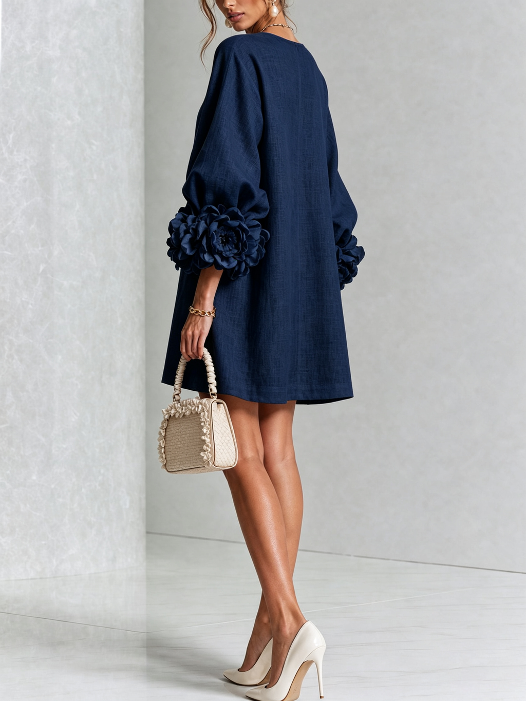 Alinta | Rosette-cuff mini dress 3