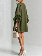 Francesca | Floral-detail button mini dress 3
