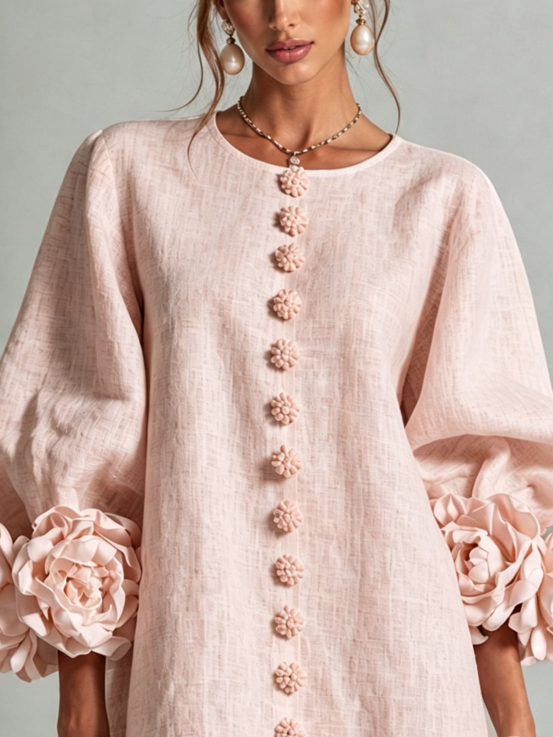Adaline | Floral-trimmed statement mini dress 5