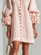 Adaline | Floral-trimmed statement mini dress 7