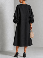 Amaya | Floral-cuff midi dress 2