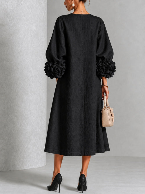 Amaya | Floral-cuff midi dress 2