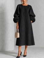 Amaya | Floral-cuff midi dress 5