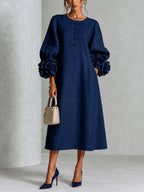 Danica | Floral-cuff midi dress 6