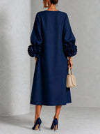 Danica | Floral-cuff midi dress 3