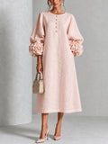 Rosetta | Floral-cuff buttoned midi dress 1