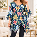 Henrietta | Floral print tunic blue 1