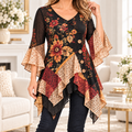 Holly | Floral patchwork print tunic 1