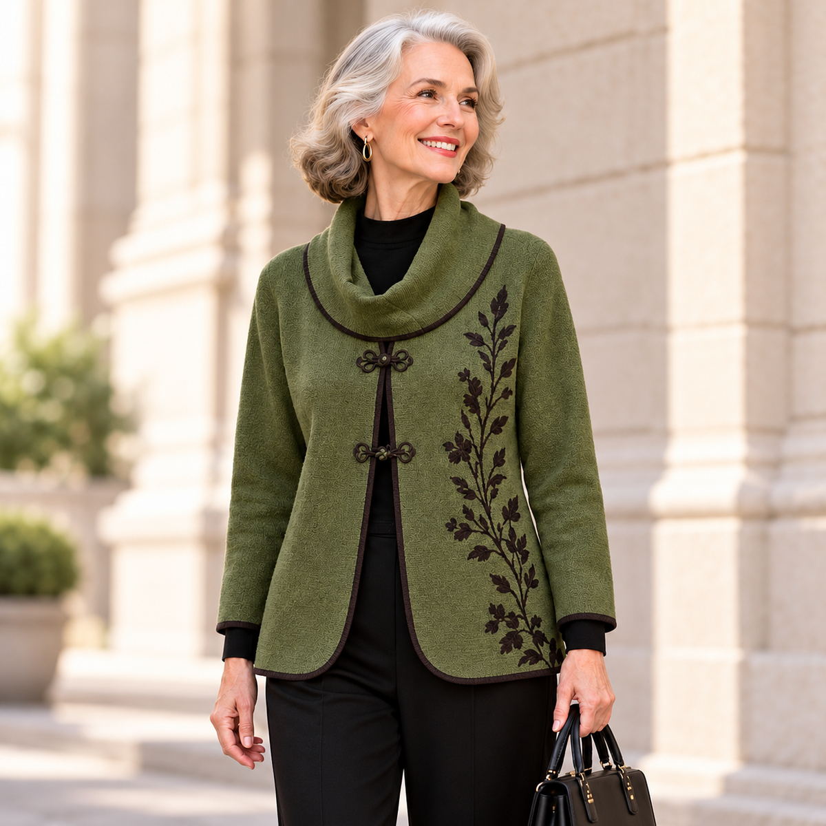 Carol | Botanical pattern jacket top 2